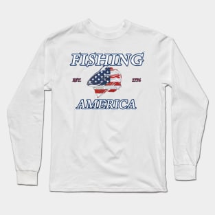 Fishing America bass Long Sleeve T-Shirt